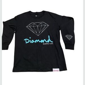 Diamond Supply Co. Boys Long Sleeve Tee Black Size M